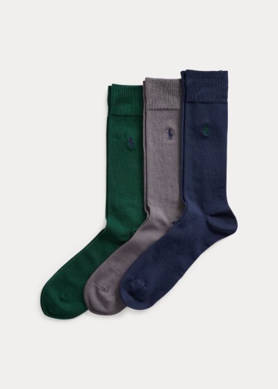 Men's Polo Ralph Lauren Supersoft Trouser 3-Pack Socks | 426503CQH